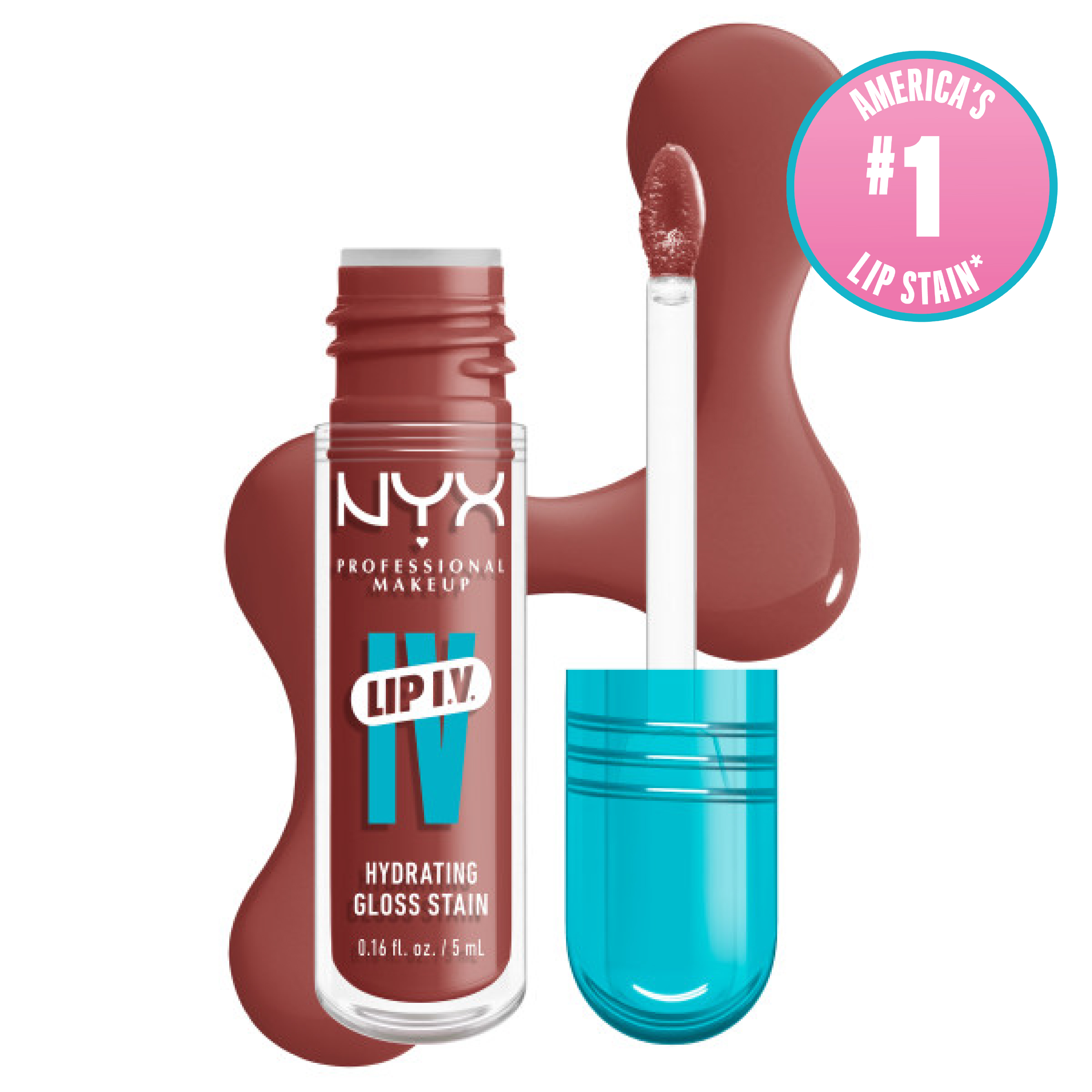 NYX Professional Makeup Lip Iv Hydrating Lip Gloss Stain - Long-Lasting Lip Stain Hydra - Honey $12